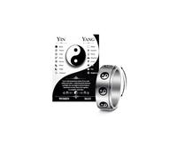 ZenVib Yin Yang Spinner Fidget Ring Rotating Tai Chi Band, 8.0 Millimeters, Metal, No Gemstone