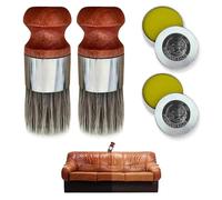 ZENVIO Wise Owl Furniture Salve for Leather, 4oz Leather Furniture Salve and Brush, Wise Owl Paint, Cozy Currant Furniture Salve, Wise Owl Furniture Salve Suitable for Leather, Flooring, Furniture