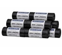 Zenvo Supply 160 Black Wheelie Bin Liners 240 Litre - Heavy Duty Eco-Friendly Refuse Sacks, 100% Recycled Bin Bags, Tear & Leak Resistant, 30 um, 1200 x 1400mm, Perfect for Standard 240L Wheelie Bins