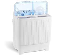ZENY Compact Portable Washing Machine, Double Bin, Capacity 7 kg, Mini Washing Machine, Dryer for Home, Motorhome, Travel, Semi-Automatic, Washing Machine up to 5.5 kg, Spinning Machine with 2.8 kg