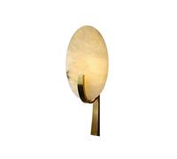 ZENY896V Bedroom Marble-Effect Wall Sconce with Copper Base, 50 cm