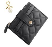 ZenyTra Women's Wallet Set, 2-Piece Small Soft Leather, Large Compartment, RFID Protection, 9.5 x 11.6 cm Wallet with Golden Jewellery Keyring, Lightweight, Practical for Everyday Use