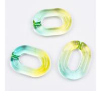 ZENZDS 50/100PCS Mixed Colors Acrylic Linking Rings, Quick Link Connectors, DIY Jewelry Making, Ideal for Chain Making, Custom Accessories