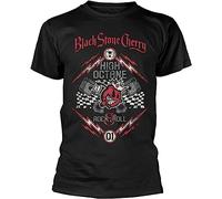 ZenzEs Black Stone Cherry High Octane T-Shirt Short Sleeve Top Graphic Tee Printed T-Shirt for Men Black Size XXL