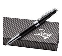 ZenZoi Executive Pen - Elegant Black Rollerball Pen. Premium Fine Point Smooth Writing Roller Pen Gel Ink. Fancy, Luxury Pen for Men, Women. Refillable, Business, High End Pen Gift Set