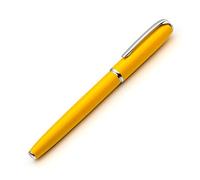 ZenZoi Yellow Fountain Pen - Beautiful Pen for Women, Men. Smooth Writing Schmidt Fine Nib. Luxury Pen Gift Set, Converter, 2 Ink Refills. Nice, Refillable, Professional, Journaling Pen