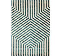 Zeo Deco Illusion Green Rug - Soft 3D Texture - 120X170 cm