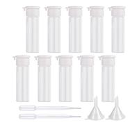 ZEOABSY 10 Pieces Empty 2ml Clear Glass Test Tubes with Tamper Evident Cap Mini Ø12 x 43 mm Vials Sample Bottles Lab Chemical Reagent Containers for Cosmetic Perfume Essential Oil