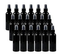 ZEOABSY 24 Pcs Black 100ml Empty Fine Mist Plastic Spray Bottles Travel Atomiser Bottle Set, Portable Small Refillable Sprayer Bottles with Black Pump Head, 2 Pcs Funnels