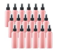 ZEOABSY 24 Pcs Pink 100ml Empty Fine Mist Plastic Spray Bottles Travel Atomiser Bottle Set, Portable Small Refillable Sprayer Bottles with Black Pump Head, 2 Pcs Funnels