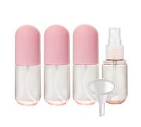 ZEOABSY 4 Pieces 40 ml Pink Spray Bottles, 40 ml Plastic Empty Bottles Travel Bottles Sprayer Mist Spray Bottles for Perfume Skincare Cosmetic, Makeup, Travel with 1PCS Funnel