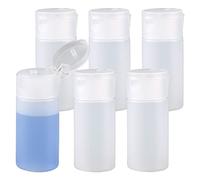 ZEOABSY 6 Pieces Empty 30ml Squeezable Translucent Flip Cap Plastic HDPE Bottles, Travel Soft Squeeze Cosmetic Tubes with Flip Top Screw Caps for Shampoo Soap Toner Refillable Containers