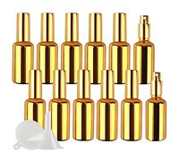 ZEOABSY Pack of 12, 50ml UV Coated Glass Perfume Spray Bottles & 2pcs Funnel, 50 ml Refillable Empty Fine Mist Travel Atomiser Sprayers, Ideal for Cosmetic, Water, Travel