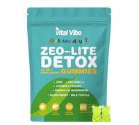 Zeolite Detox Gummies for Kids & Adult | 10-in-1 Formulated Probiotics Kids Probiotic Supplement | Vitamin D and B12 | for Immune Support & Gut Health | 60 Vegan Gummies, 2 Month Supply