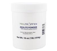 Zeolite Powder 1 Pound - 454 g | ULTRA FINE | less-than 20 µm | Clinoptilolite 94%+-3 | activated | Natural Mineral Dust | Heiltropfen®