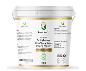 Zeolite Powder by Natural Sources 500g >97% High Purity-Ultra fine, Less Than µm 20-3X Active Clinoptilolite - Tamper Proof Packaging - Zeolite Clinoptilolite Micro - No Filler/No Additives