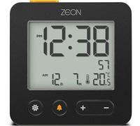 ZEON Digital Travel Alarm Clock with Positive LCD Display, Snooze and Backlight Function and Temperature & Date Display in Black, CE4557