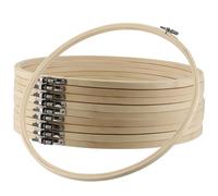 ZEONHAK 10 PCS 12 Inch Bamboo Embroidery Hoops, 30cm Cross Stitch Rings Hoop, Large Bamboo Embroidery Hoop Circle for Craft
