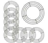 ZEONHAK 10 PCS 8 Inch Wreath Frame Ring, 20cm Wire Wreath Frame, Wreath Making Rings for Garden Home Decorations