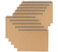 ZEONHAK 10 PCS A5 Sketchbook, 60 Pages/30 Sheets Spiral Bound Art Sketchbook, A5 Sketch Drawing Pad for Artist Painting