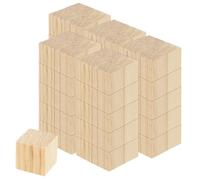 ZEONHAK 100 PCS 3x3x3cm Square Pine Wood Craft Cubes