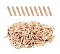 ZEONHAK 1000 PCS 8mm x 40mm Wooden Dowel Pin, Wood Plugs Dowel Rods, Grooved Woodwork Pins for DIY Project Wood
