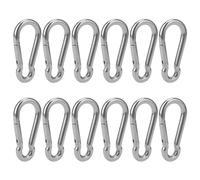 ZEONHAK 12 PCS M8 Stainless Steel Snap Hook, 80 x 40mm 304 Stainless Steel Spring Clip for Outdoor Camping, Fishing