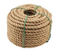 ZEONHAK 13mm Thick Jute Rope, 98FT/30M Nutural Twisted Hemp Rope for Garden Craft, Scratching Post