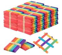 ZEONHAK 1500 PCS 6 Inch Colored Popsicle Sticks,150mm Colourful Wood Lollipop Sticks for DIY Craft