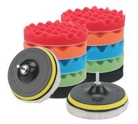 ZEONHAK 16 PCS 6 Inch Car Polishing Pads, 150mm Compound Buffing Sponge Pads for Drill, Car Polisher