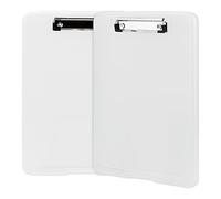 ZEONHAK 2 Pack A4 Plastic Clipboard Paper File Holder with Open Foldable Storage for Office