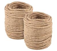 ZEONHAK 2 Rolls 8mm Jute Rope, 50m/164ft Jute Twine String for DIY Artwork Home Decor Garden
