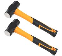 ZEONHAK 2PCS 2lb Sledge Hammer, 1.15kg Drilling Club Sledgehammers with Fibreglass Handle for Gardening, Building Construction, Rock