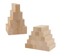 ZEONHAK 30 PCS 2 Size Basswood Carving Blocks Set, Unfinished Natural Wood Blocks, Wooden Block for Crafting Whittling DIY, 20PCS 10x2.5x2.5cm,10PCS 10x4x2.5cm