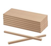 ZEONHAK 50 PCS 1/2 x 12 Inch Square Wood Dowel Rods Wooden Craft Sticks, Wooden Square Dowel Rod, Unfinished Hardwood Sticks for DIY Projects, Woodworking, Model Making