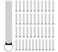ZEONHAK 50 PCS Sublimation Blanks Wristlet Keychain, White Sublimation Wristlet Lanyard, Blanks DIY Neoprene Sublimation Keychain Holder for Keychain Hanging and Craft Projects