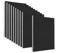 ZEONHEI 10 PCS A4 Hardback Wire Bound Notebook with Lined Pages, 80 Sheets/160 Pages Professional Spiral Bound Notepad for Office Supplies