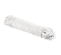 ZEONHEI 100M/328Ft White Cotton Clothesline Rope, 6mm Macrame Cotton Cord, Core-Spun Soft Braided Rope for DIY Craft Making, Decoration, Outdoor Clothe Drying