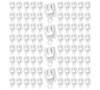 ZEONHEI 100PCS Twin Wheel Curtain Track Rollers, Drapery Rail Sliding Glider for Bedrooms, Bathroom, Living Room and Office