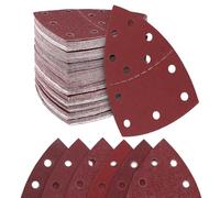 ZEONHEI 120PCS Sanding Sheets with 11 Holes, Mouse Detail Sander Paper, Mouse Sander Pads for Woodworking, Auto, Metal Polishing Included 40/60/80/120/180/240 Assorted Grits, 20PCS per Grit