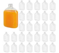 ZEONHEI 30 Pack 300ml / 10oz Plastic Juice Bottles with Aluminum Lids, Clear Screw Top Empty Drink Bottles Smoothie Bottle, Reusable Juice Bottle for Juicing, Milk, Homemade Beverages