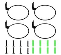 ZEONHEI 4 PCS 6 Inch Flower Pot Holder Ring, Wall Mounted Plant Pot Holder, Hanging Plant Stand Hangers Racks for Garden Fence Balcony Home Decoration