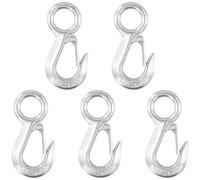 ZEONHEI 5 PCS Fast Eye Safety Snap Hook, Stainless Steel 304 Stainless Steel Lifting Hook Rigging Accessory, 0.5T Grab Hooks, Eye Slip Hook with Latch, Heavy Duty Boat Hook, 1100 lbs. Work Load