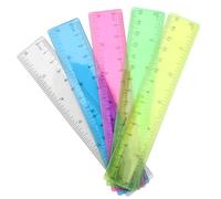 ZEONHEI 50 PCS 15cm 6 Inch Colored Rulers Multipack - Shatterproof Measuring Tool With Centimeters and Inches for School, Office and Home