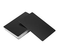 ZEONHEI Pack of 100 0.45 mm Metal Business Cards Black Aluminium Blanks Name Card Laser Engraved Business Card Metal Business Card for Office Customers DIY Gift Cards 86 x 54 mm
