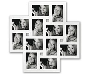 Zep 6 x 4-inch Milano Multi-Aperture Photo Frame for 12-Photos, White