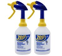 Zep Bleach Resistant Professional Sprayer Bottle - 32 oz (Pack of 2) - ZUPRO2-30 Foot Stream Spray or a Fine Mist, Adjustable Nozzle Measurements, Bleach Resistant for Up to a Year