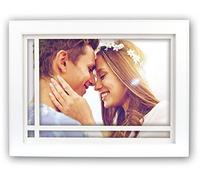 Zep PD057 Wooden Jessica Frame, White With Carved Wood Inside Frame