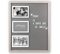Sage Green Peg Letter Board with Removeable Letters and 3 6x4 Inch Photo Frames