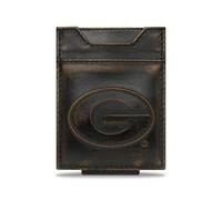 ZEP-PRO NCAA Magnetic Front Pocket Wallet, Slim Stylish for Men, Georgia Bulldogs Burnished